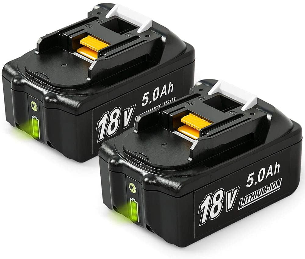 2 Packs 18V 5000mAh BL1850B Replacement Battery Compatible with Makita  Lithium Ion Battery Compatible with Makita BL1860B-2 BL1860 BL1850 BL1840 