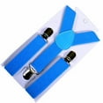 thumbnail image 2 of Under 5$ Kaireo Blue Elastic Y-Back Suspenders for child-ren,Adjustable Solid Color Suspenders for Boys and Girls Ages 6 Months to 13 Years,Classic Accessory Set with Secure Clips, 2 of 9