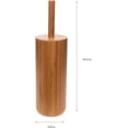 thumbnail image 3 of Rounded Natural Bamboo Collection, Toilet Bowl Brush, Matching Accessories to Decorate Your Bathroom, Tall (10029-NATURAL), 3 of 4
