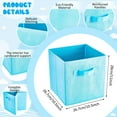 thumbnail image 2 of 12 Pcs Cube Storage Bin 11'' Storage Bins for Room Decor Colorful Bins Foldable Baskets for Nursery Organizer Boxes Fabric Boxes (Sky Blue, Purple, Pink, Rose), 2 of 14