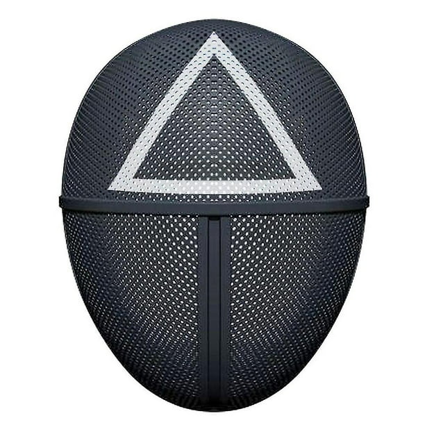 Juego de calamar, juego de rol, máscara negra, disfraz de Tv, accesorios de Halloween, hexágono redondo, triángulo redondo