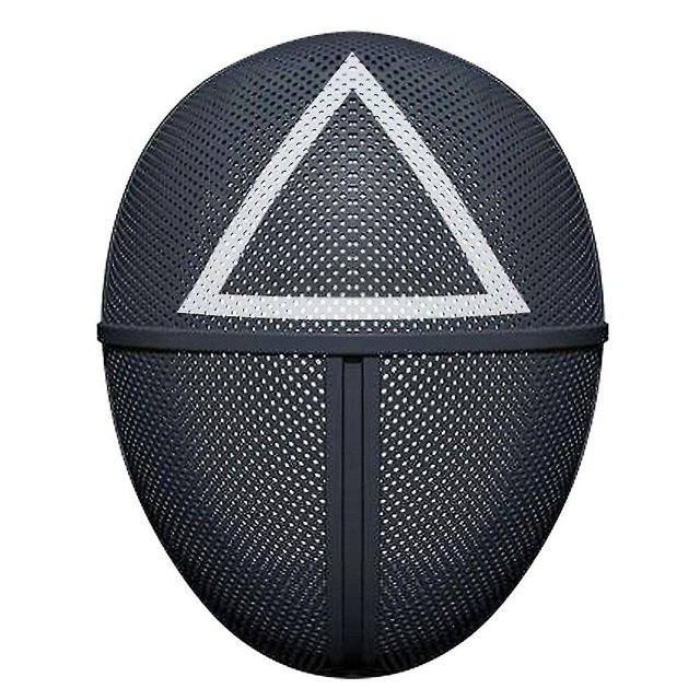 Juego de calamar, juego de rol, máscara negra, disfraz de Tv, accesorios de Halloween, hexágono redondo, triángulo redondo