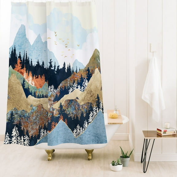 Society6 Spacefrogdesigns Spring Flight Shower Curtain 71" x 74"