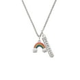thumbnail image 2 of Delight Jewelry Silvertone Enamel Rainbow Silvertone Fearless Bar Charm Necklace, 23", 2 of 4