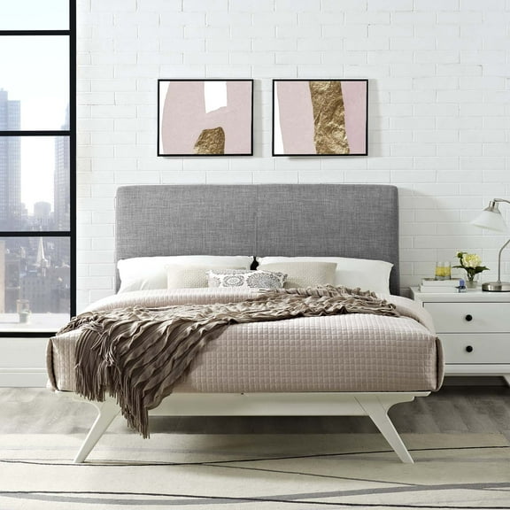 Modway Tracy Full Bed in White Gray