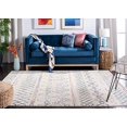 thumbnail image 2 of Safavieh Madison Collection MAD798B Moroccan Boho Distressed Non-Shedding Stain Resistant Living Room Bedroom Area Rug, 9' x 12', Ivory / Navy, 2 of 2