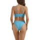 thumbnail image 3 of Conjuntos de bikini de tirantes ajustables para mujer de 2 piezas, parte inferior de cintura alta acanalada, trajes de baño, talla X-Large, azul, 3 of 5