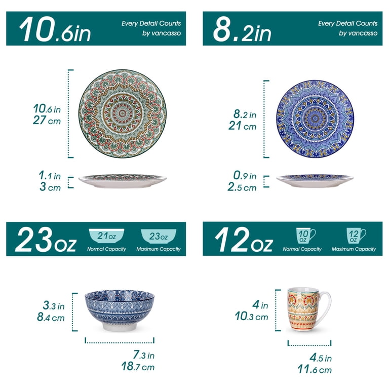 Vancasso Mandala 32-Piece Porcelain Dinnerware Set for 8 photo 2