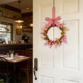 thumbnail image 5 of Spring Small Boxwood Wreath for Front Door 11.8inch Artificial Grapevine Wreath with Checkered Bow Hanging Rope Year Round Wreaths for Home Farmhouse Porch Wall Decoration, 5 of 7