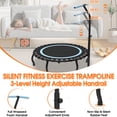 thumbnail image 3 of WOWLAND 40'' Rebounder Trampoline for Adults, 330LBS Foldable Exercise Fitness Trampoline with Handlebar and Bungees, Adult Rebounder for Indoor Workout, Noise-free, 3 of 7
