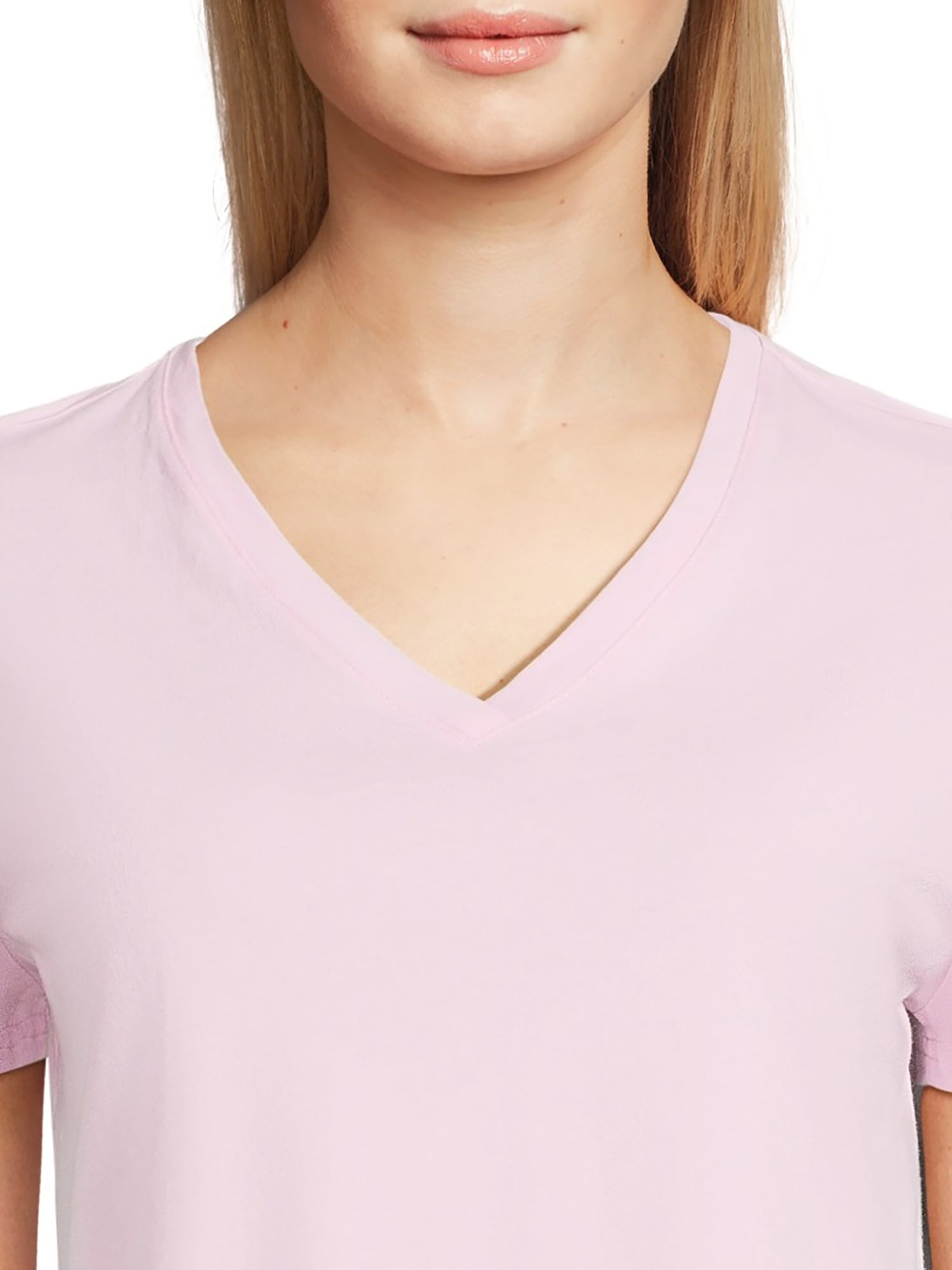 RealSize Women's V-Neck Graphic Tee with Short Sleeves, Sizes XS-3XL