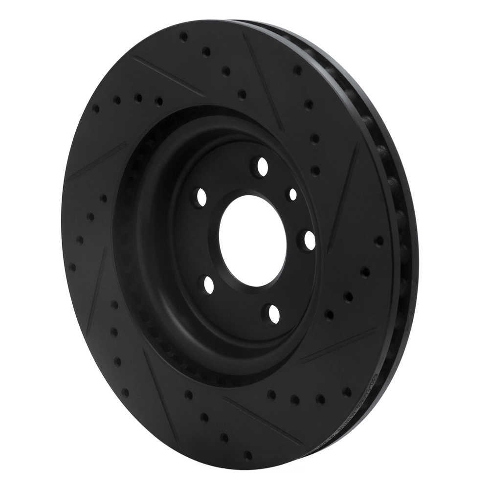 Dynamic Friction Company 633-54062L DFC Brake Rotor - Drilled And Slotted - Black