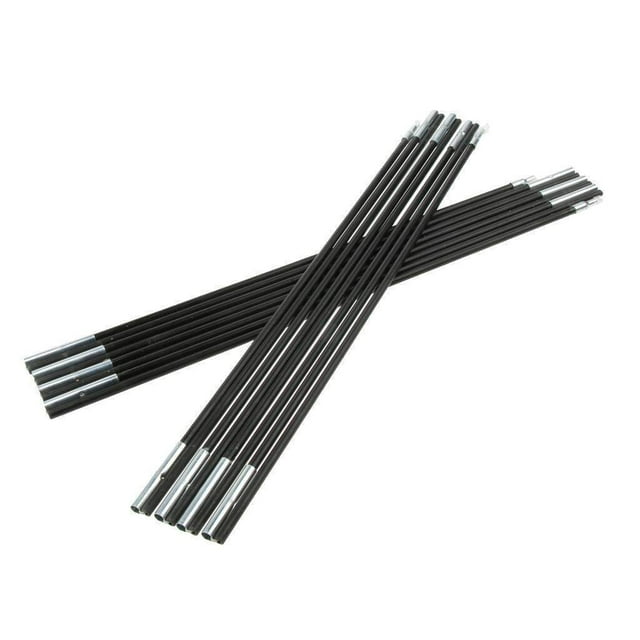 pitrice Kit de Tente Extérieure Mât de Tente en Fibre de Verre Mât de Bâche Réglable Kit de Mât de Bâche pour Randonnée Camping 2 Mâtx 8 Sections Chacun