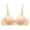 Beige, variant on Women's Satin Push Up Bra Wireless Padded No Underwire Bralettes Lace Plunge Bras Lightweight Strappy Daily Bra