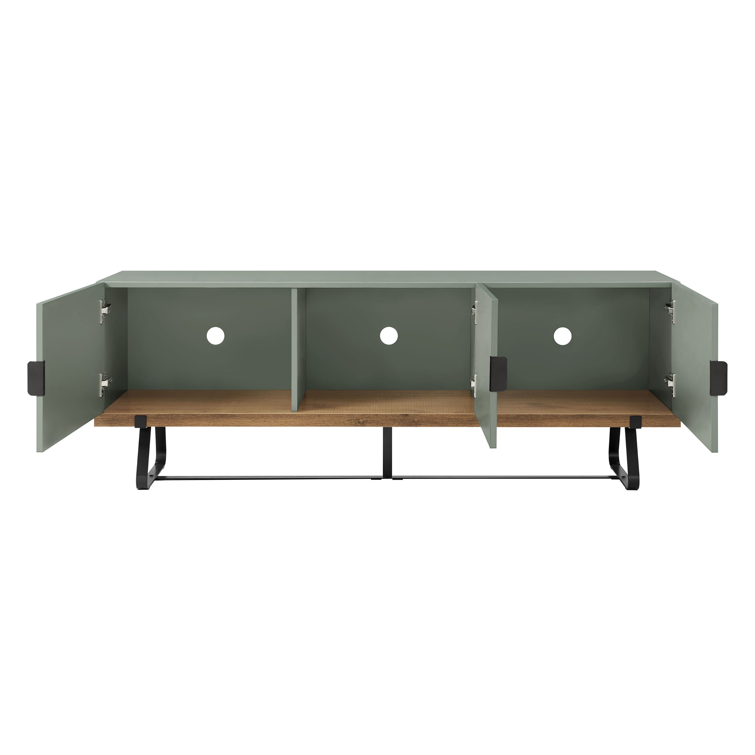 Furniture of America Kono Contemporary Television Stand for TV's up to 65", Sage Green
