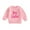 Pink, variant on Aojekbee Autumn Sweatshirts for Girls Long Sleeve Crewneck Letter Embroidery Loose Fit Pullover Tops