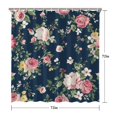 thumbnail image 5 of Pioneer Flower Floral Print Pattern Shower Curtain 72"x72" ,Bathroom Decorative Shower Curtains Set with 12 Hooks,Modern Waterproof Washable Shower Curtain, 5 of 6