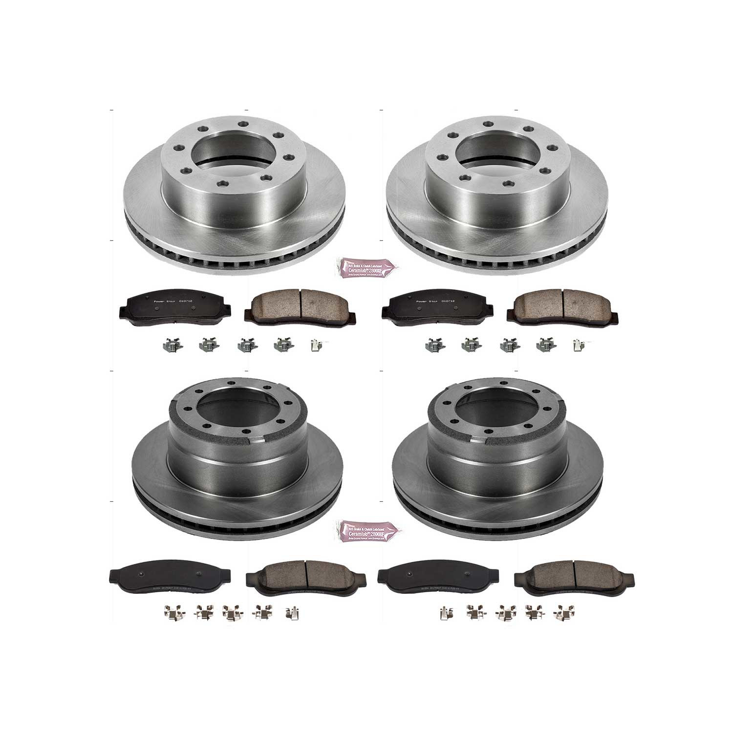 Power Stop Front and Rear Stock Replacement Brake Pad and Rotor Kit KOE5574