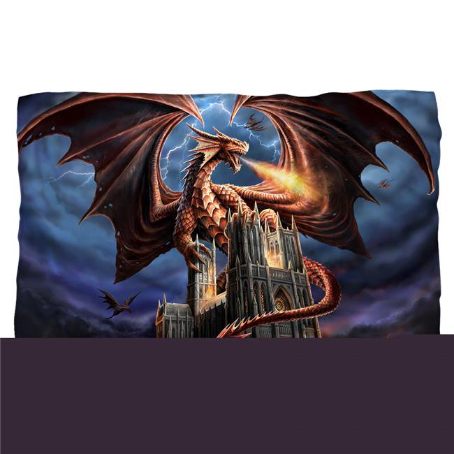 Anne Stokes & Dragons FuryFleece Blanket, White 36 x 58 in