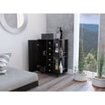 thumbnail image 3 of TUHOME Bar Cart Engineered Wood Bar Carts in  Black, 3 of 8
