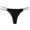 Black, variant on Woman Oversize See Through Panties Lace Thong with Bow