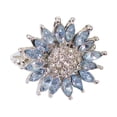 thumbnail image 5 of Anillos para mujer, regalos para mujer, anillo de joyería de moda con diamantes y girasol azul para mujer., 5 of 5