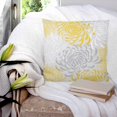 thumbnail image 3 of Yellow Grey Chrysanthemum 26x26 Pillow Covers Set of 2, Farmhouse Botanical Floral Modern Throw Pillow Covers Decorative Couch Cushion Case, Microfiber Square Pillowcases for Bedroom Car Living Room, 3 of 7