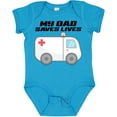 thumbnail image 3 of Inktastic My Dad Saves Lives Ambulance Boys or Girls Baby Bodysuit, 3 of 5