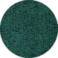 thumbnail image 1 of Ahgly Company Machine Washable Indoor Round Oriental Turquoise Blue Industrial Area Rugs, 6' Round, 1 of 4