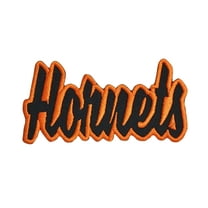 Hornets - Black/Orange - Team Mascot - Words/Names - Iron on Applique/Embroidered Patch