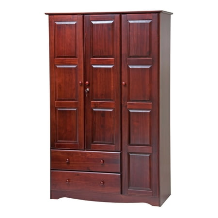 - 100% Solid Wood Grand Wardrobe 5692 by Palace Imports, Mahogany