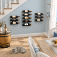 2-set 8 Tier Wall Mount Wine Rack (16 Tiers) Racks For Bottles Display ...