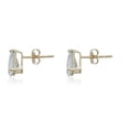 thumbnail image 2 of AVORA 14K Yellow Gold 8x5mm pear-shaped Simulated Diamond Cubic Zirconia (CZ) Stud Earrings, 2 of 6