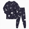 thumbnail image 6 of TOWED22 Toddler Boys Girls Pajamas Truck Cotton Kids Graphic 2 Piece Planets Pjs Sleepwear Clothes Sets Fall Winter 3 6 9 12 18 24 Months 2 3 4 5 6 7 8 9 Years(Black,8-9 Y), 6 of 8