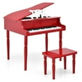 thumbnail image 1 of Costway 30-Key Classic Baby Grand Piano Toddler Toy Wood with Bench & Music Rack Red, 1 of 10