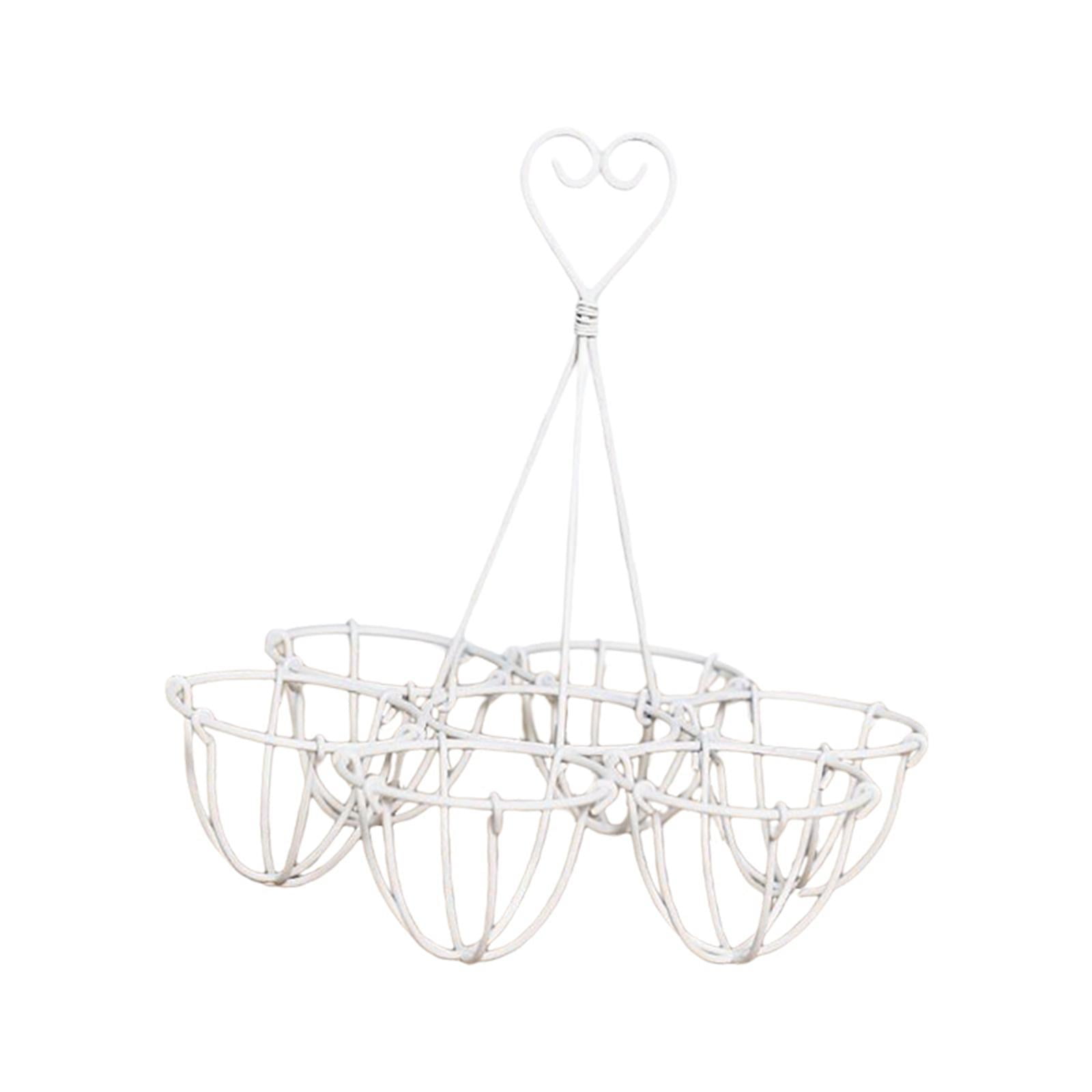 Modern Egg Storage Rack Farmhouse Kitchen Cast Holder for Duck Eggs White