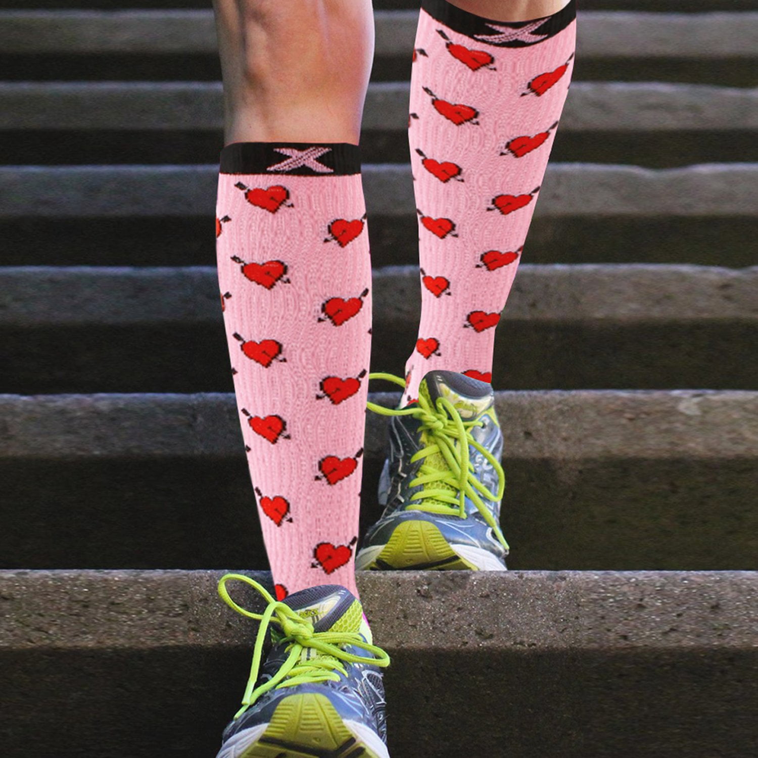 Compression Socks Knee High - Made for Running, Athletics and Pregnancy - 3 Pair
