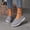 Gray, variant on YOUYEDIAN Loafers for Women Fashion Slip On Breathable Sport Comfy Casual Flats Versatile Mesh Knit Round Toe Walking Shoes