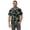 Dark Green-1, variant on LIIPEE Summer Fashion Graphic Shirt For Men Short Sleeve Turn Down Collar Button Up Shirts Male Comfortable Breathable Beach Tops,S
