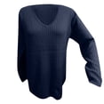 thumbnail image 4 of Sweaters for Women, V Neck Sweaters for Women, Ribbed Knit Long Sleeve Tunic, Soft Pullover for Fall 2025, 4 of 4