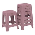 thumbnail image 1 of Kit 4 Bancos Cuadrado De Plástico Rosa #corazonesrosas, 1 of 4