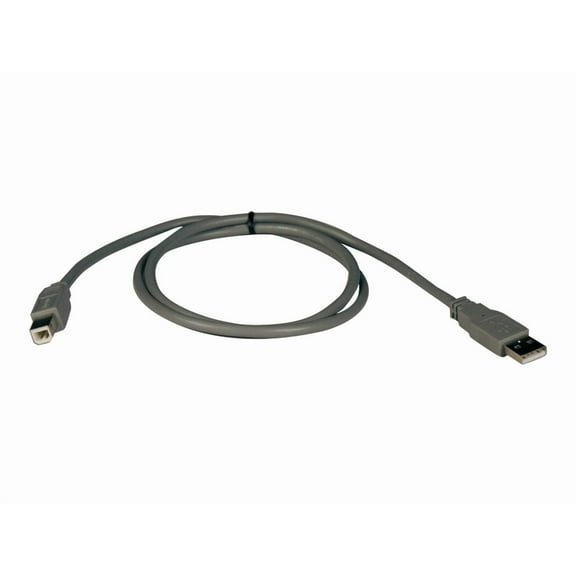Tripp Lite 3' USB 2.0 A Male to B Male USB Cable Gray (U021-003)