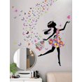 thumbnail image 1 of Vinil Decorativo Hada Niña Flores Mariposas H&JESS VINIL INFANTIL, 1 of 3