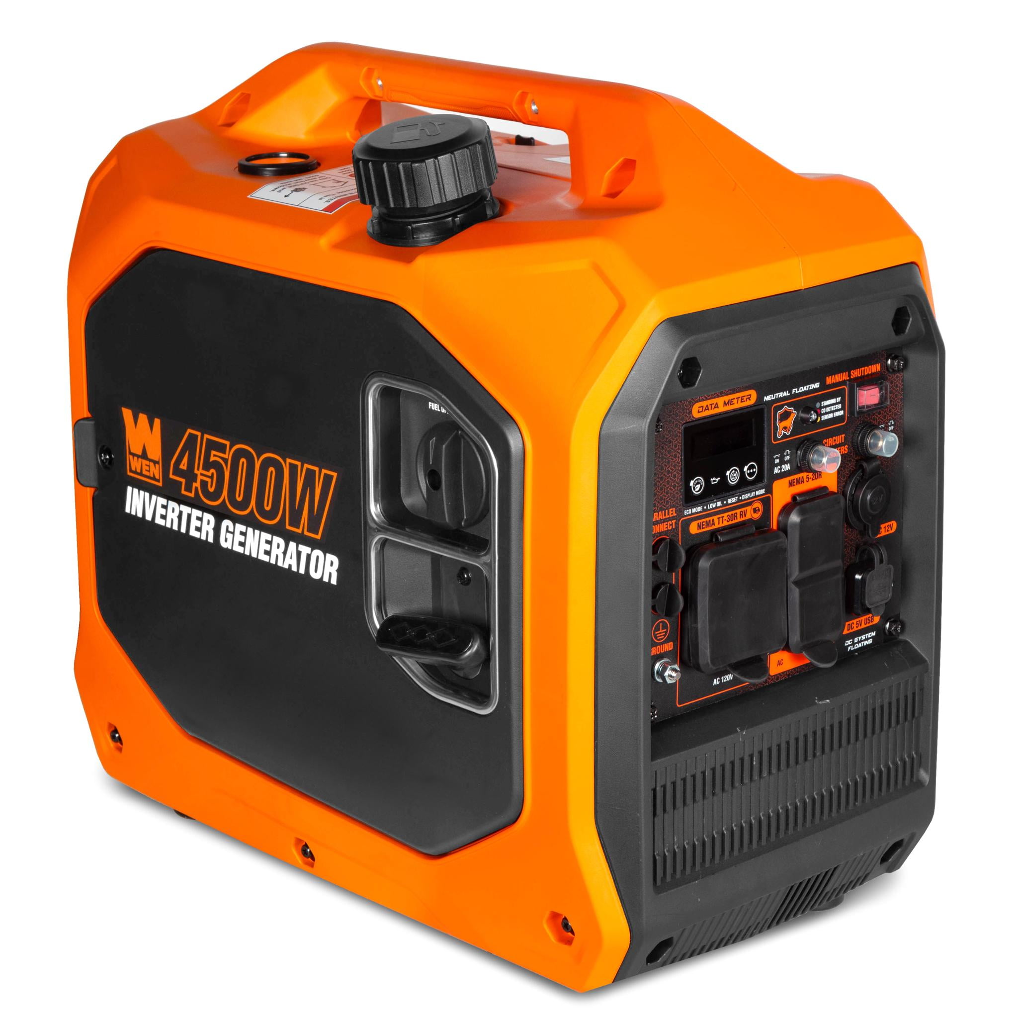 WEN 4500-Watt Inverter Generator, RV-Ready, Quiet, Portable, and Lightweight with Fuel Shut Off and CO Watchdog (56432iX)