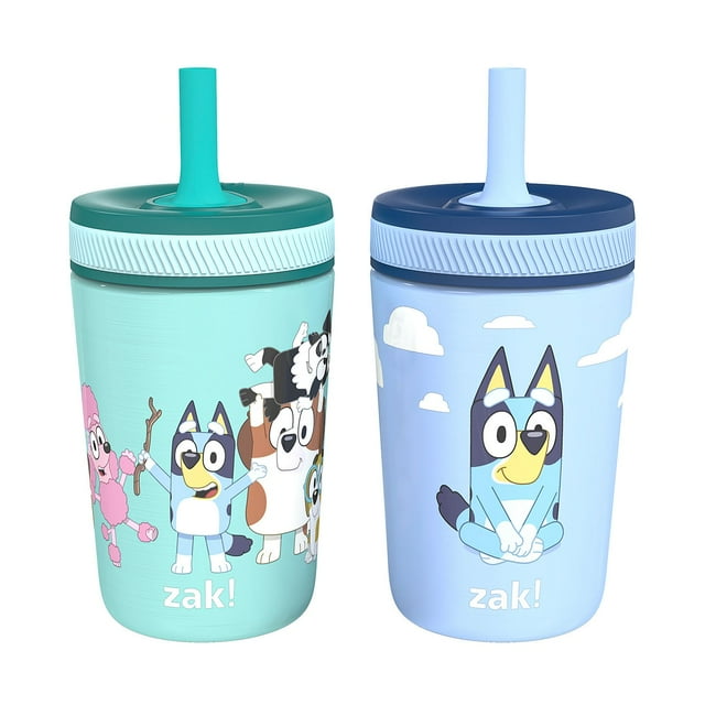 Zak Designs 12-oz. Stainless Steel Double-Wall Tumbler for Kids with Straw, 2-Piece Set, Choose Character