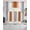 Orange-red, variant on Dark Grey White Swag Curtains for Living Room/Bedroom Windows, Farmhouse Ombre Color Modern Simple Kitchen Curtains and Valances Set 36 Inch Length, Light Filtering Swags Valance Curtain Panels