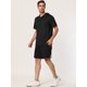 thumbnail image 4 of Sudaderas con capucha para hombre, camisa de manga corta, suéter atlético de entrenamiento ligero sólido Negro M Unique Bargains Sudaderas, 4 of 6