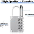 thumbnail image 3 of 4 Pieces Password Padlock Small Sturdy Passwords Padlock Accessories Size Locking Device Professional Combination Digit Code Lock Accessories Padlocks Devices, 3 of 9