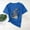 Blue, variant on QUNYINEY Short Sleeve Shirts for Women Trendy Casual Crew Neck Easter Pullover Tops Loose Tops for Women