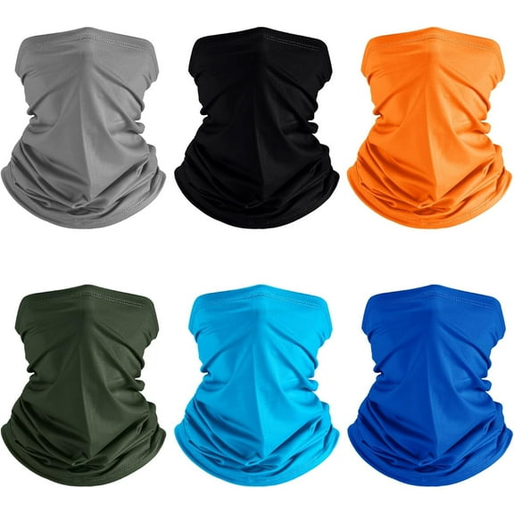 6PCS Neck Gaiter Bandana Face Mask Cooling Mask Face Cover for Men Women